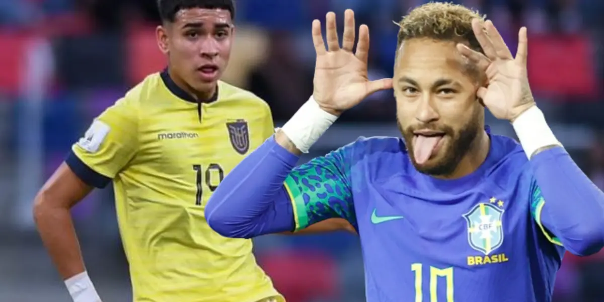 Neymar y Kendry Páez 