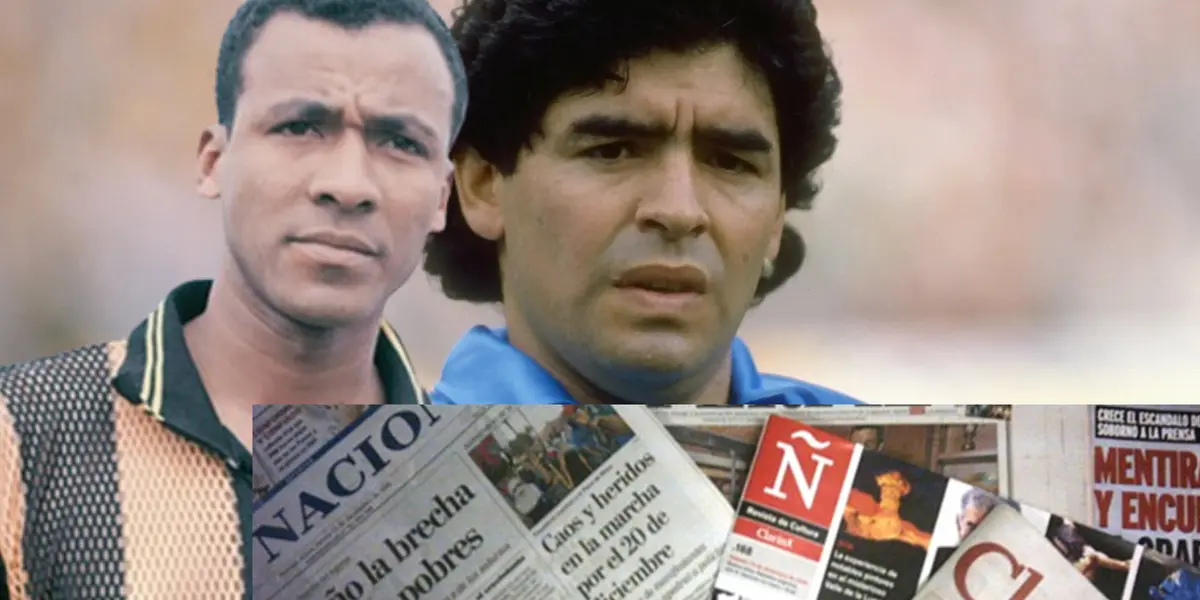 Alberto Spencer y Diego Maradona