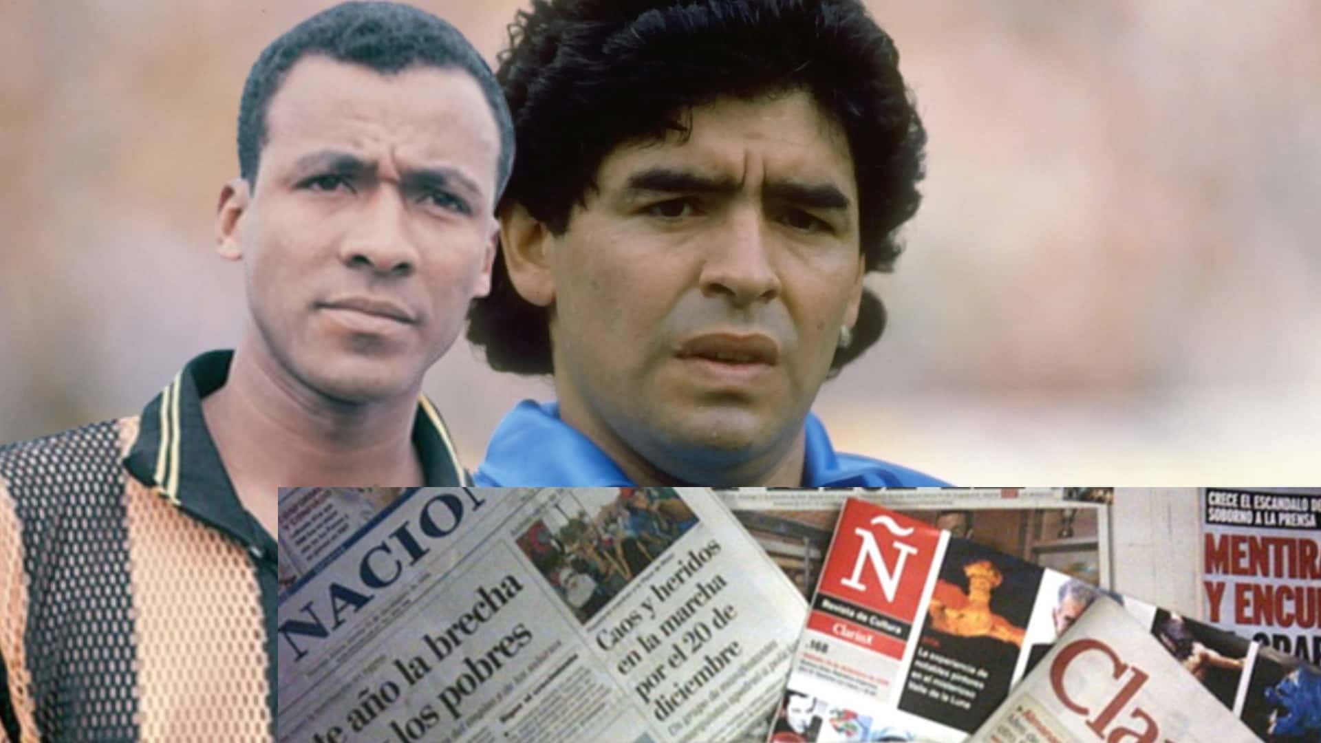 Alberto Spencer y Diego Maradona