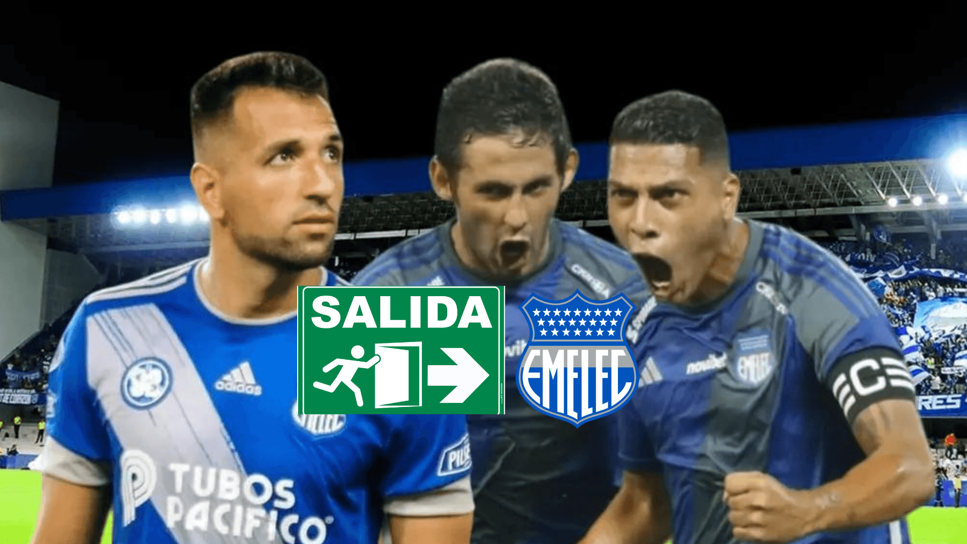 Aníbal Leguizamon, Fernando León gritando. Foto tomada de: Emelec