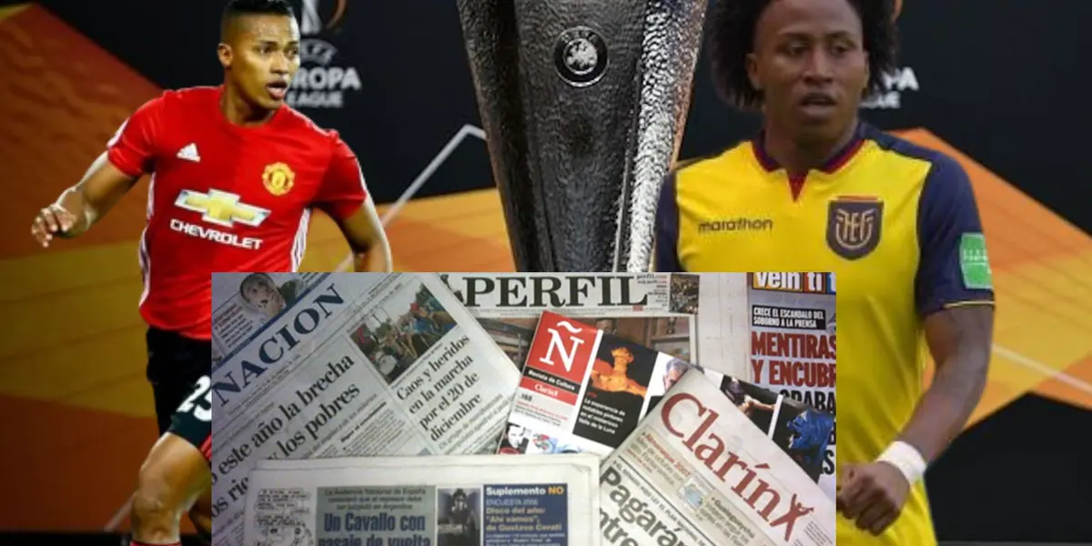 Antonio Valencia y Ángelo Preciado