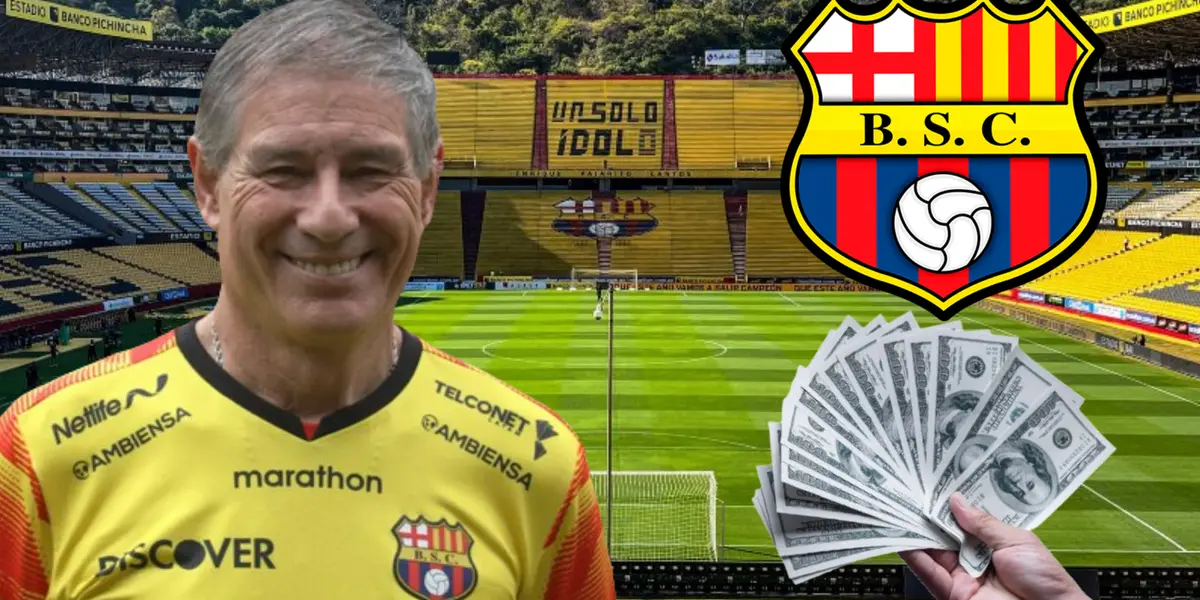 Ariel Holan en el Estadio Monumental (Foto tomada de: Barcelona SC/API/Wikipedia/Metro)