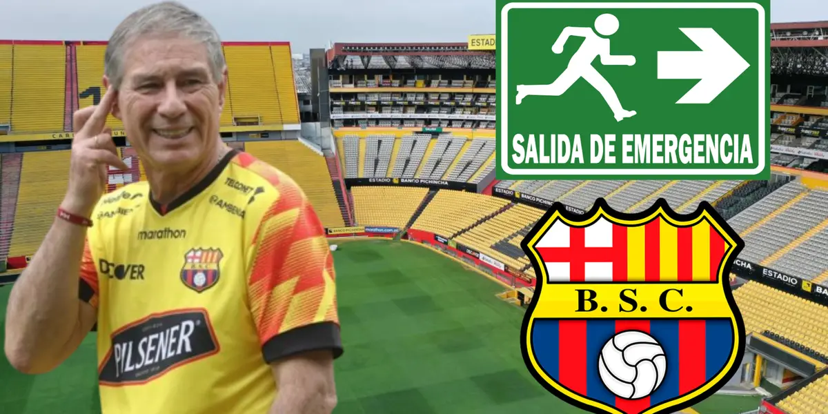 Ariel Holan en el Estadio Monumental (Foto tomada de: Extra/Barcelona SC/AC Planeta/Wikipedia)