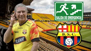 Ariel Holan en el Estadio Monumental (Foto tomada de: Primicias/Barcelona SC/Extintor/Wikipedia)