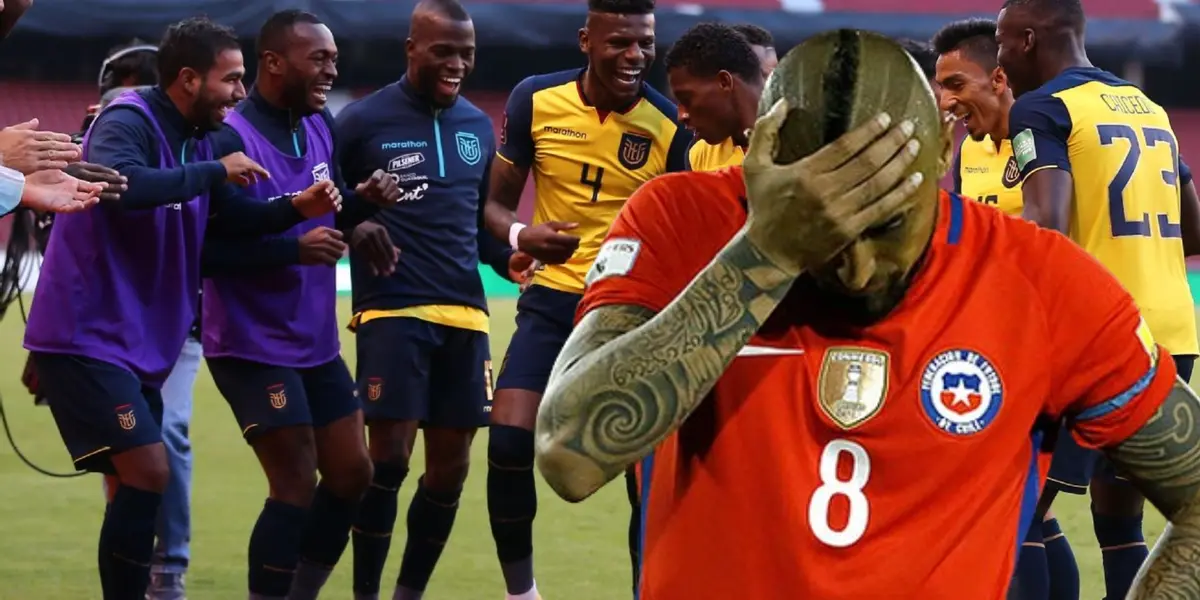 Arturo Vidal y la selecicón de Ecuador