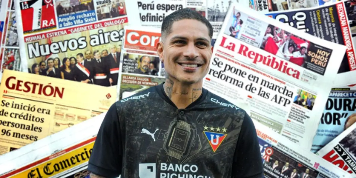 Así reaccionó la prensa peruana al partido de Paolo Guerrero en Liga de Quito