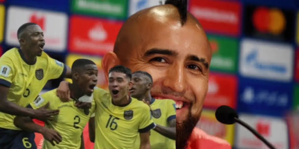 Así vivió Arturo Vidal al partido de Ecuador