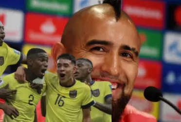 Así vivió Arturo Vidal al partido de Ecuador