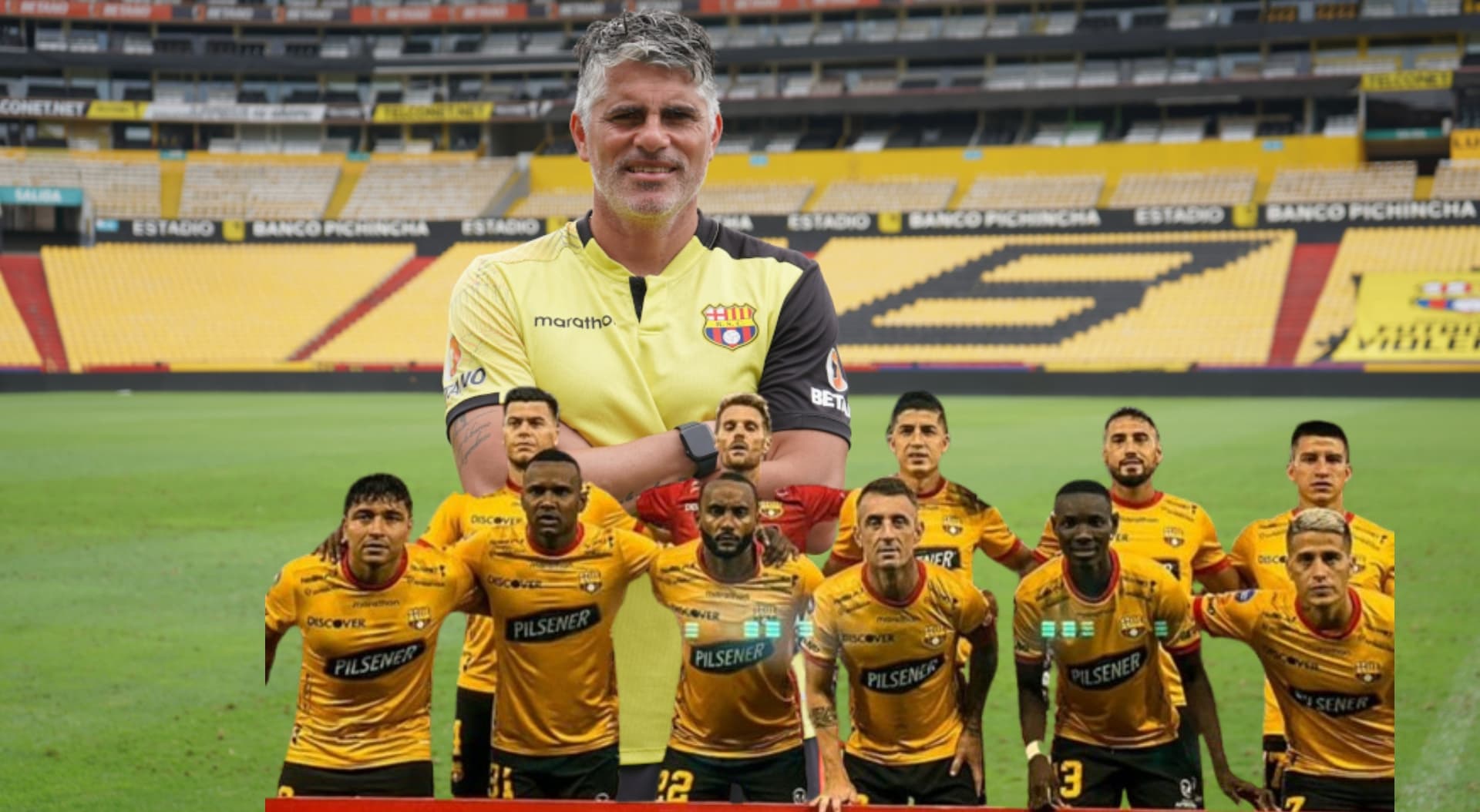 Barcelona Sv y su entrenador