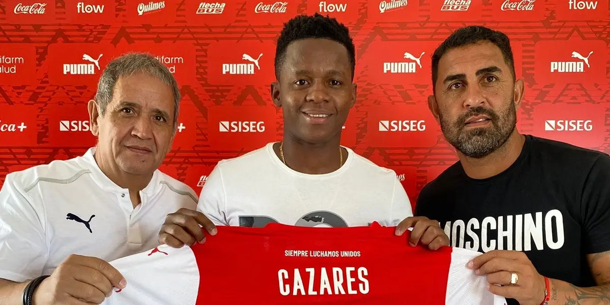 Cazares no pudo disputar el partido de su equipo, Independiente de Avellaneda, ante Estudiantes.