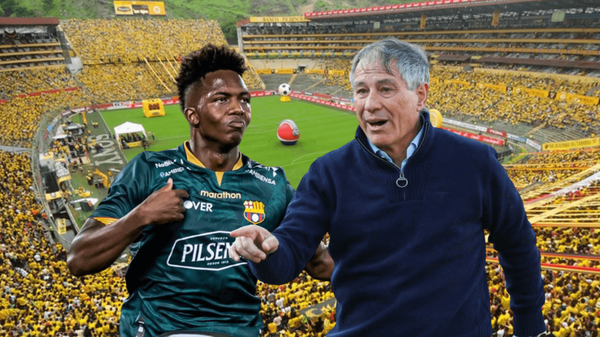 Djorkaeff Reasco, Ariel Holan. Foto tomada de: Barcelona SC