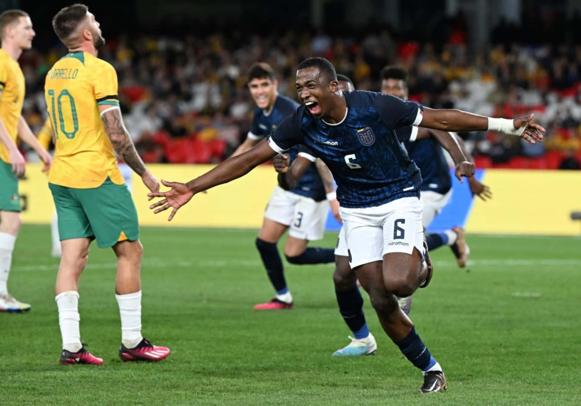 Ecuador derrotó 2-1 a Australia en el segundo partido de ambas selecciones en esta doble fecha FIFA