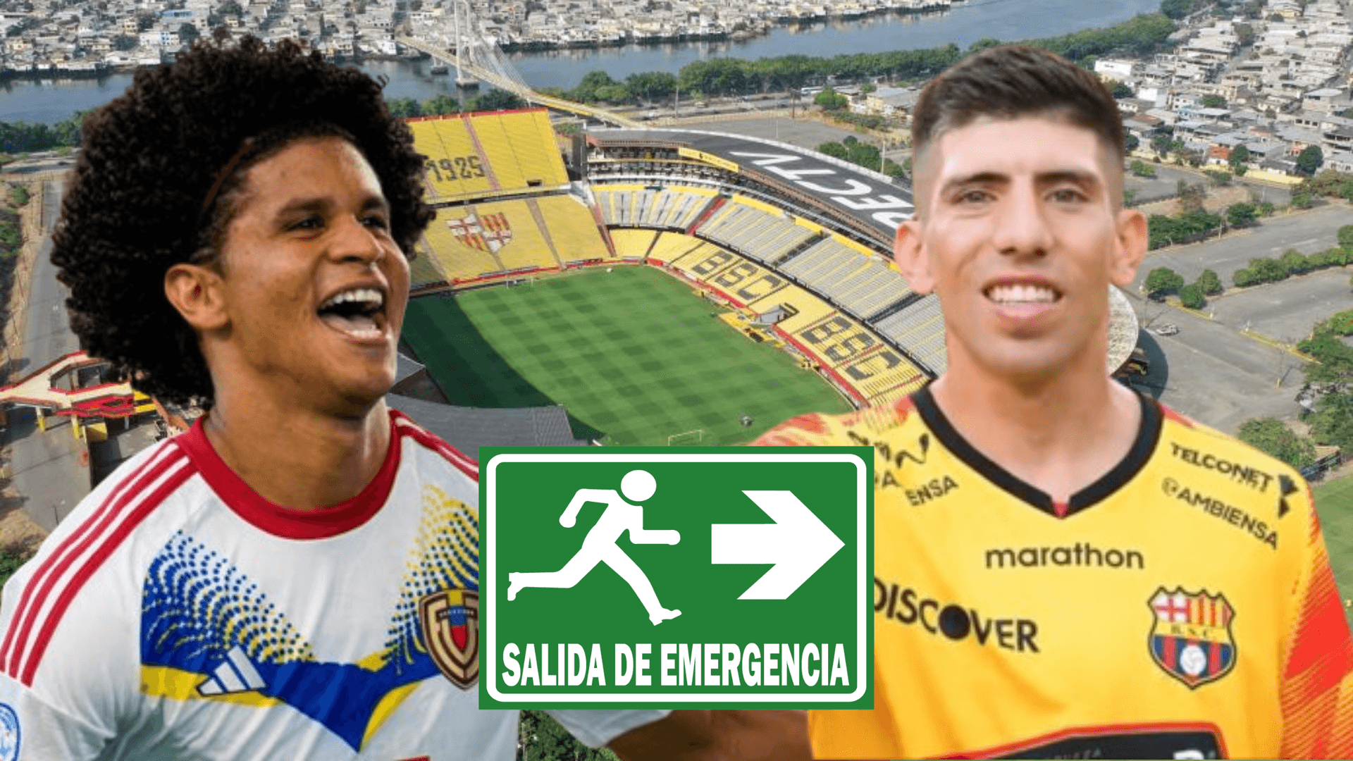 Eduard Bello y Braian Oyola (Foto tomada de: Barcelona SC/AP/AC Planeta Fuego)