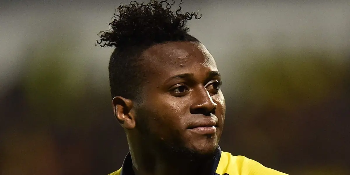 El delantero ecuatoriano lleva tres goles y una asistencia en 21 partidos con los celestes esta temporada.