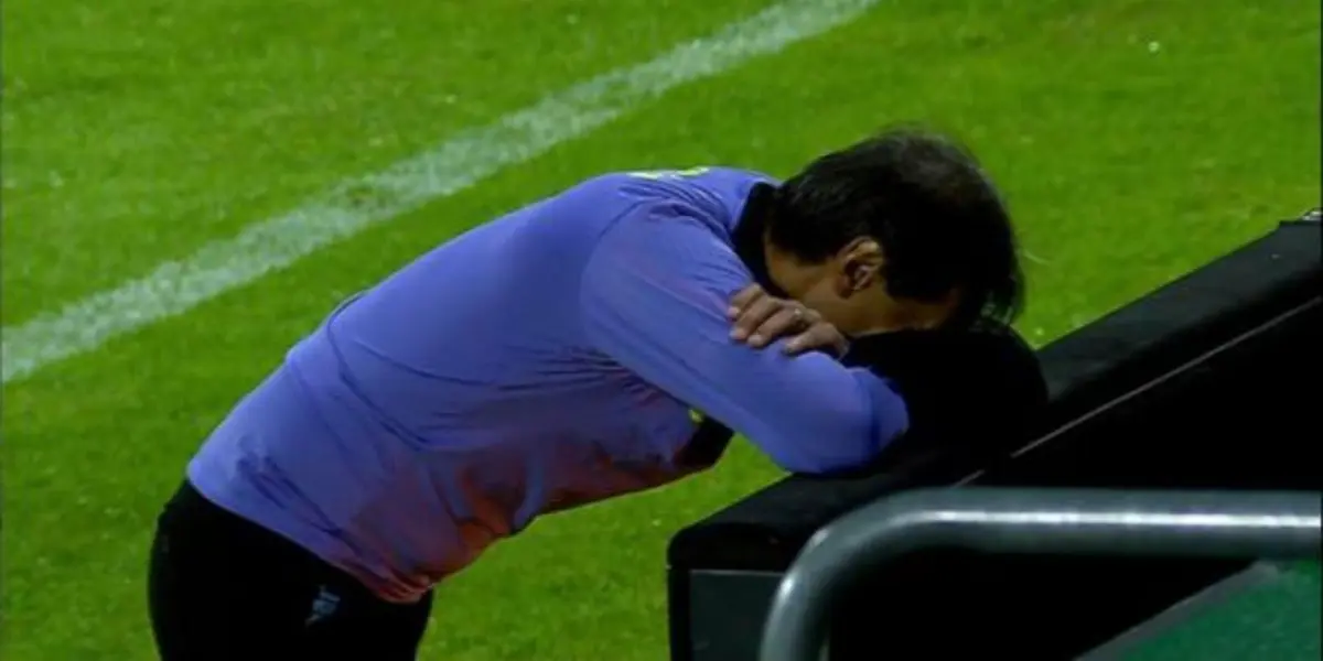 El entrenador del equipo guayaquileño demostró sufrimiento luego de perder ante Independiente del Valle.