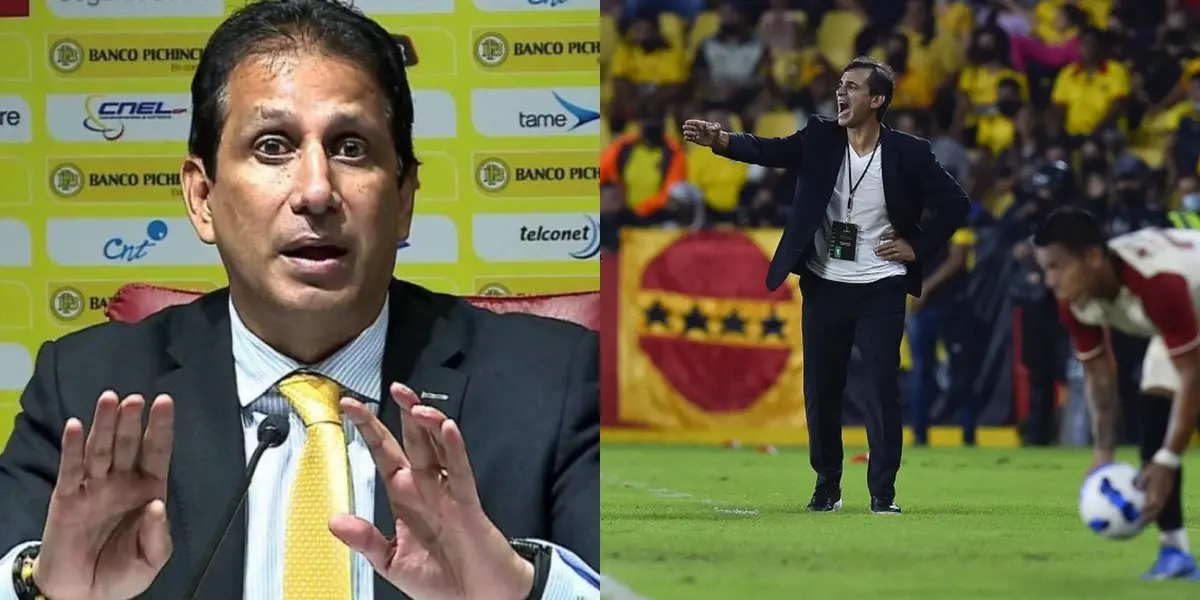 El ex presidente de Barcelona SC no está conforme con el trabajo de Fabián Bustos