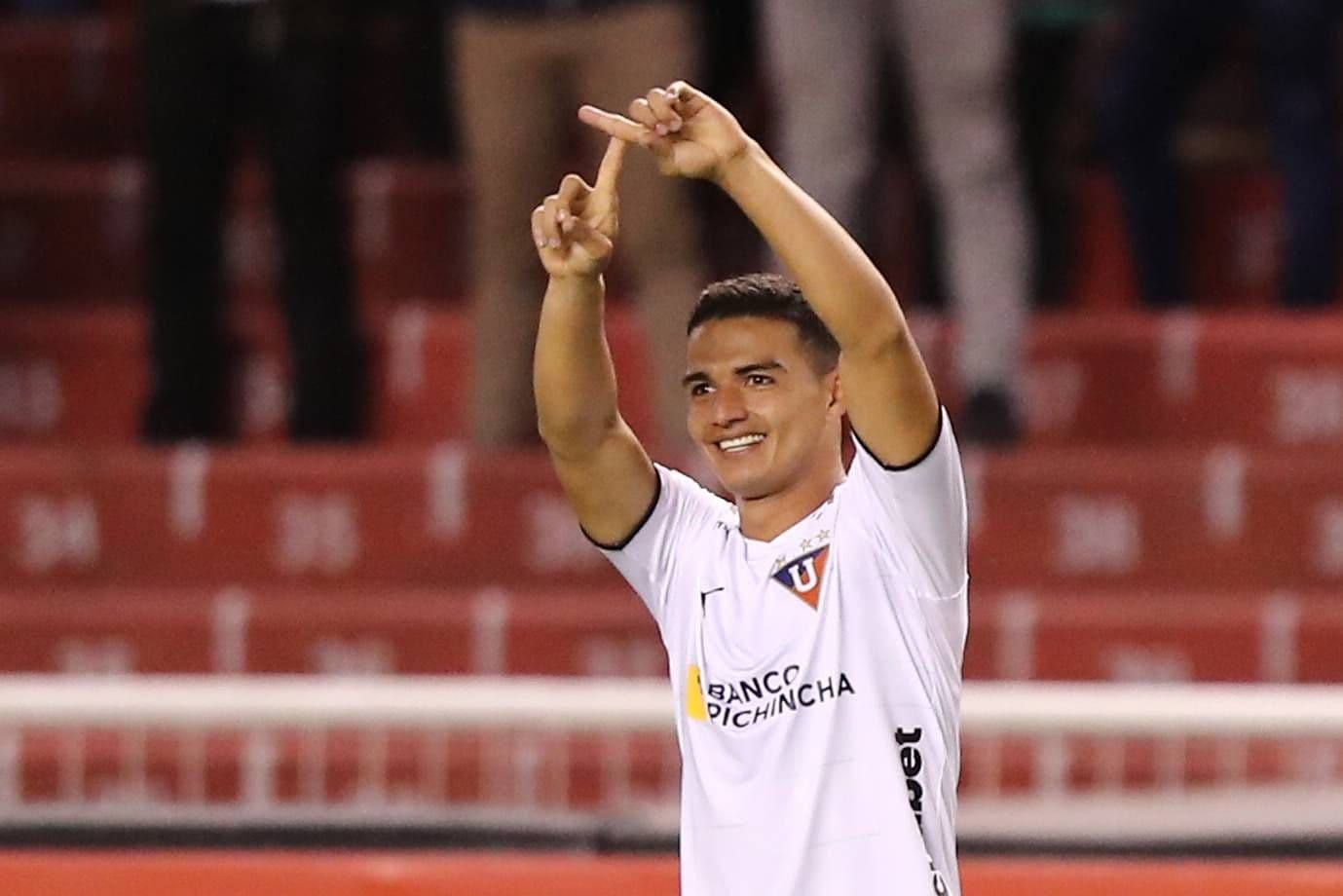 El extremo del cuadro albo dio declaraciones previas al partido de la sexta jornada de Liga Pro contra Barcelona SC.