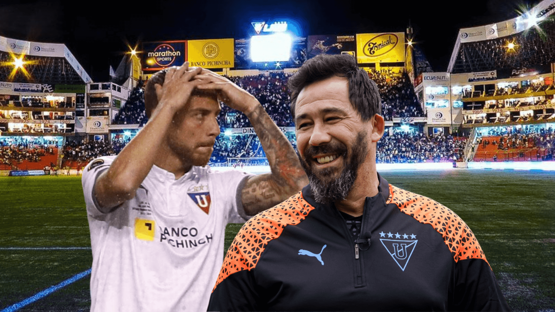 Ezequiel Piovi, Pablo Sánchez. Foto tomada de: Liga de Quito