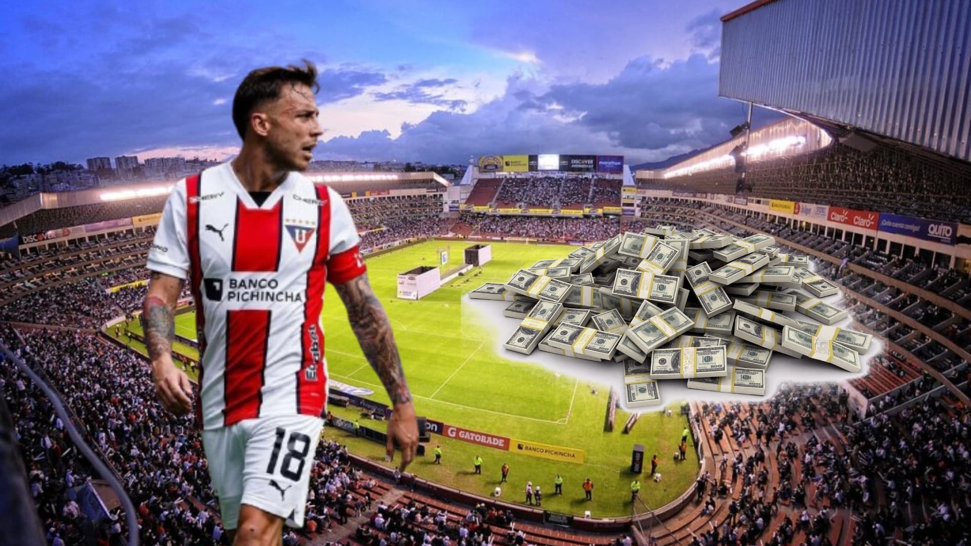 Ezequiel Piovi y dinero / Foto de: Nación Fútbol Ecuador