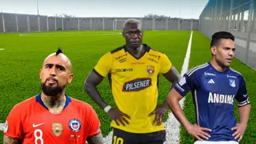 Felipe Caicedo, Arturo Vidal, Radamel Falcao. Foto: Diario la Magdalena