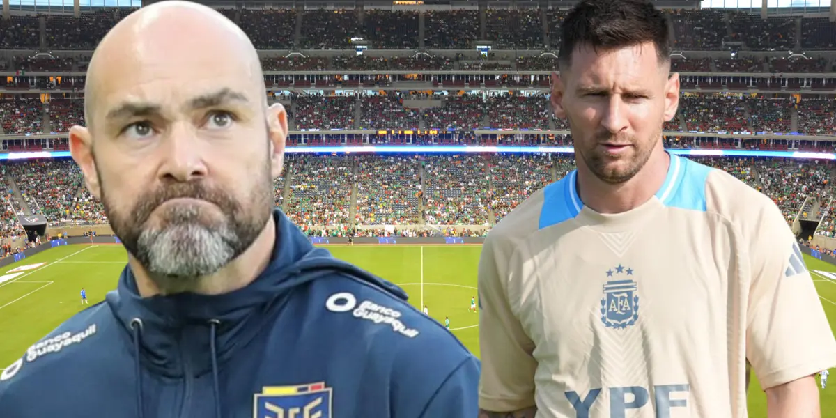 Félix Sánchez y Lionel Messi (Foto tomada de: NRG Park/AFA/EFE)