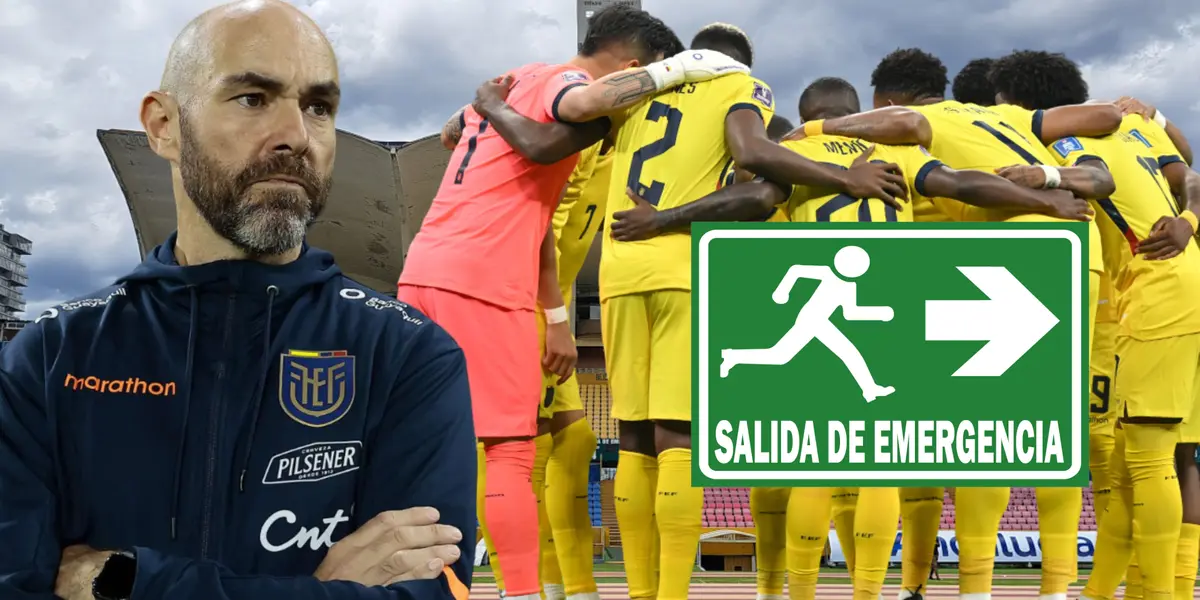 Félix Sánchez y los jugadores de la selección ecuatoriana (Foto tomada de: Primicias/CNN/AC Planeta Fuego/EFE)