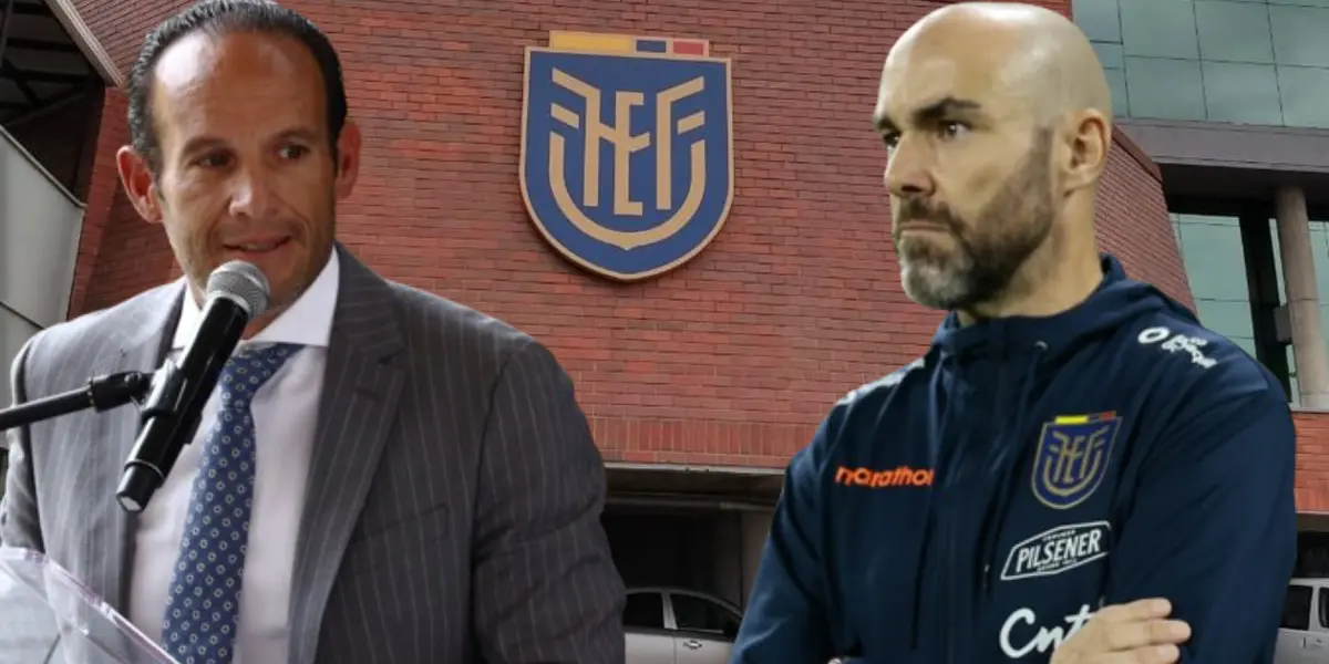 Francisco Egas y Félix Sánchez (Foto tomada de: Studio Fútbol/TVC/API)