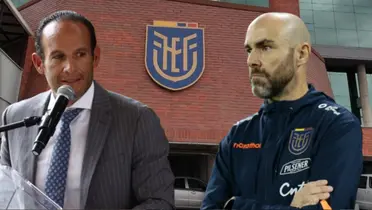 Francisco Egas y Félix Sánchez (Foto tomada de: Studio Fútbol/TVC/API)