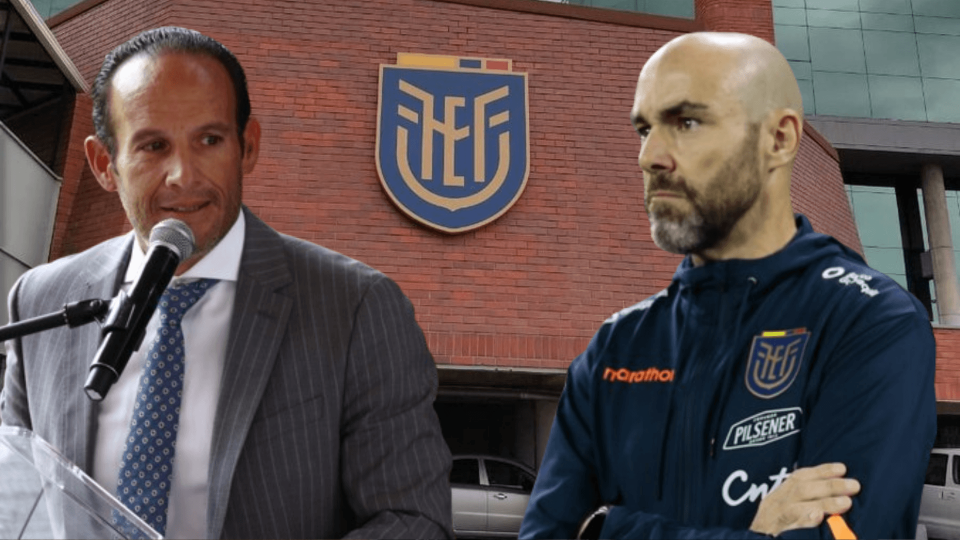 Francisco Egas y Félix Sánchez (Foto tomada de: Studio Fútbol/TVC/API)