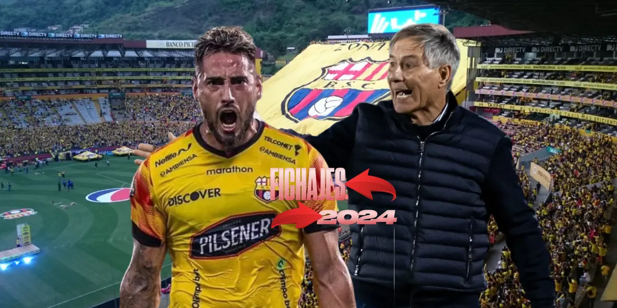 Francisco Fydriszewski, Ariel Holan. Foto tomada de: Barcelona SC