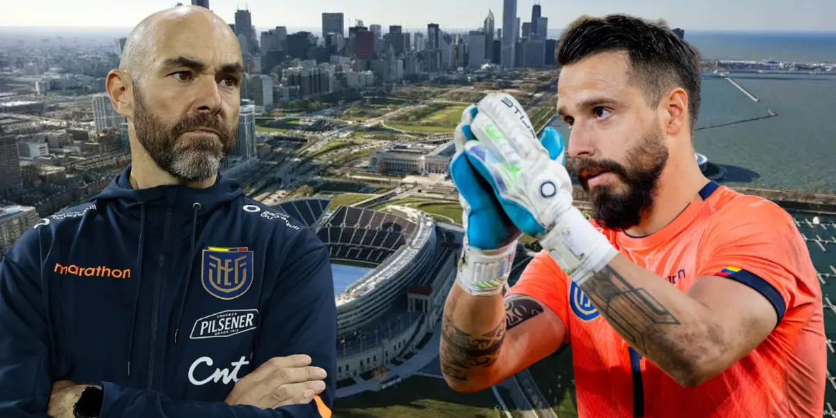 Hernán Galíndez y Félix Sánchez en Soldier Field (Foto tomada de: Elite Sport/Brittanica/CNN)