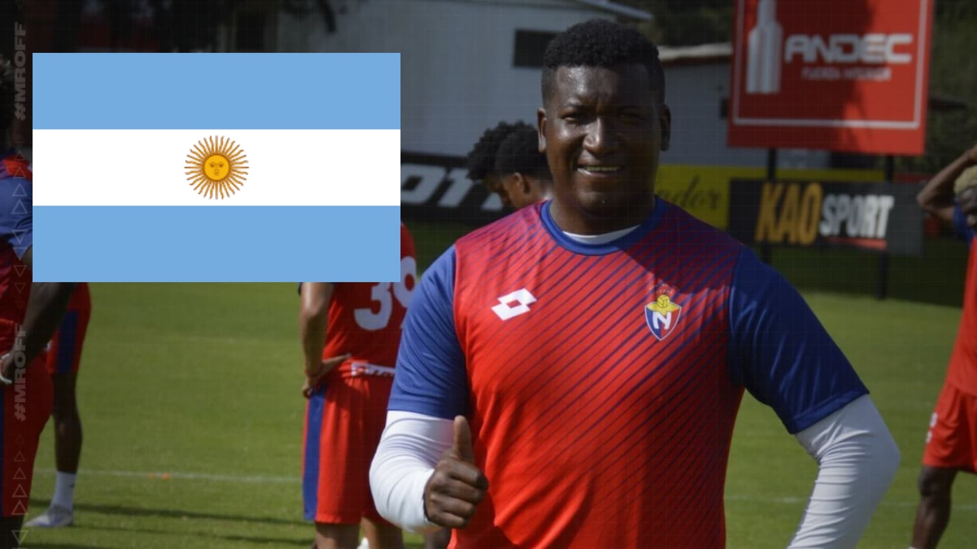 Jhon Jairo Cifuente y Argentina / Foto de: Nación Fútbol Ecuador