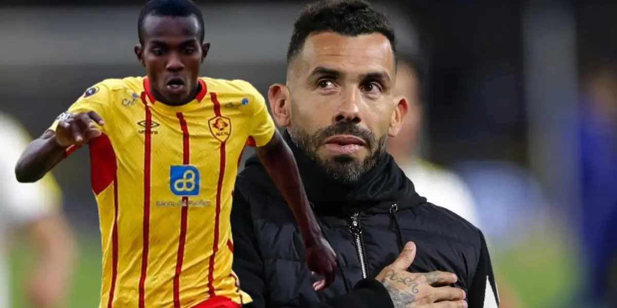 Jhonny Quiñónez y Carlos Tévez