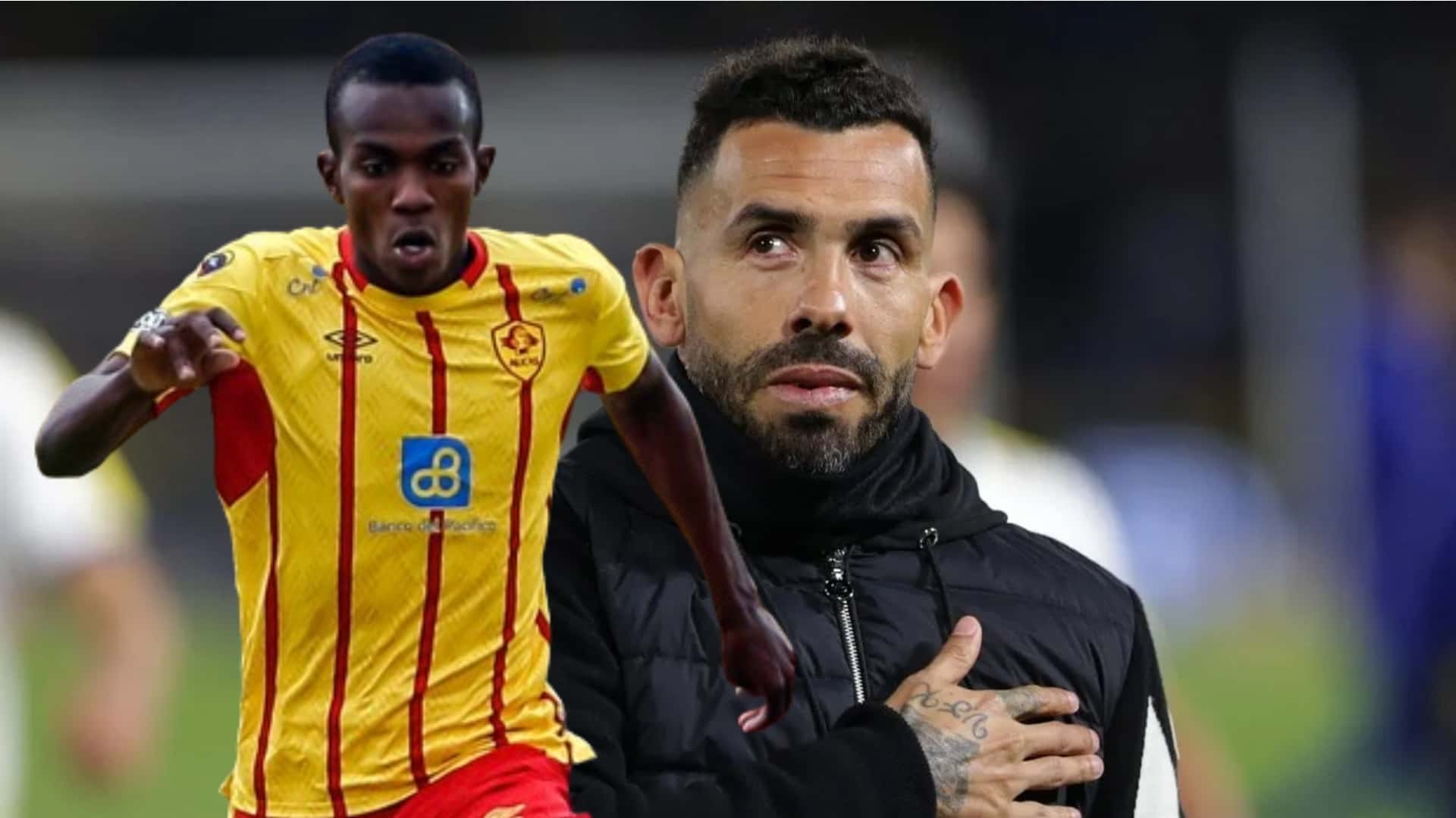 Jhonny Quiñónez y Carlos Tévez