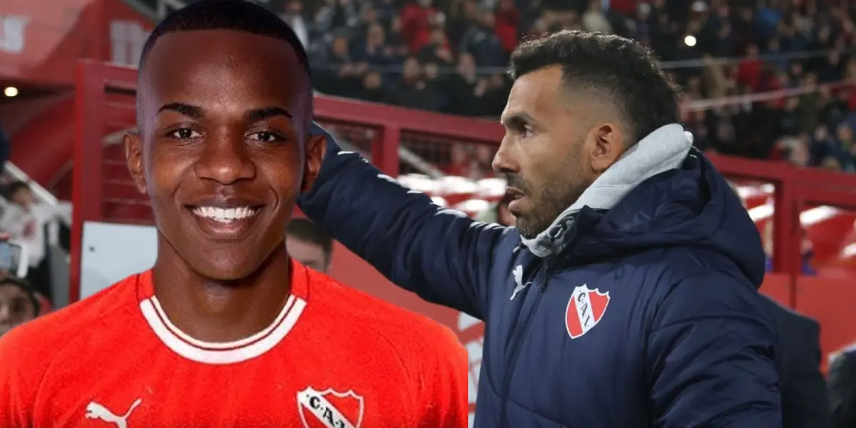 Jhonny Quiñónez y Carlos Tévez