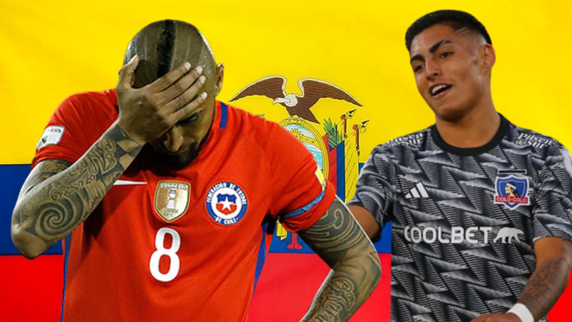Jordhy Thompson y Arturo Vidal