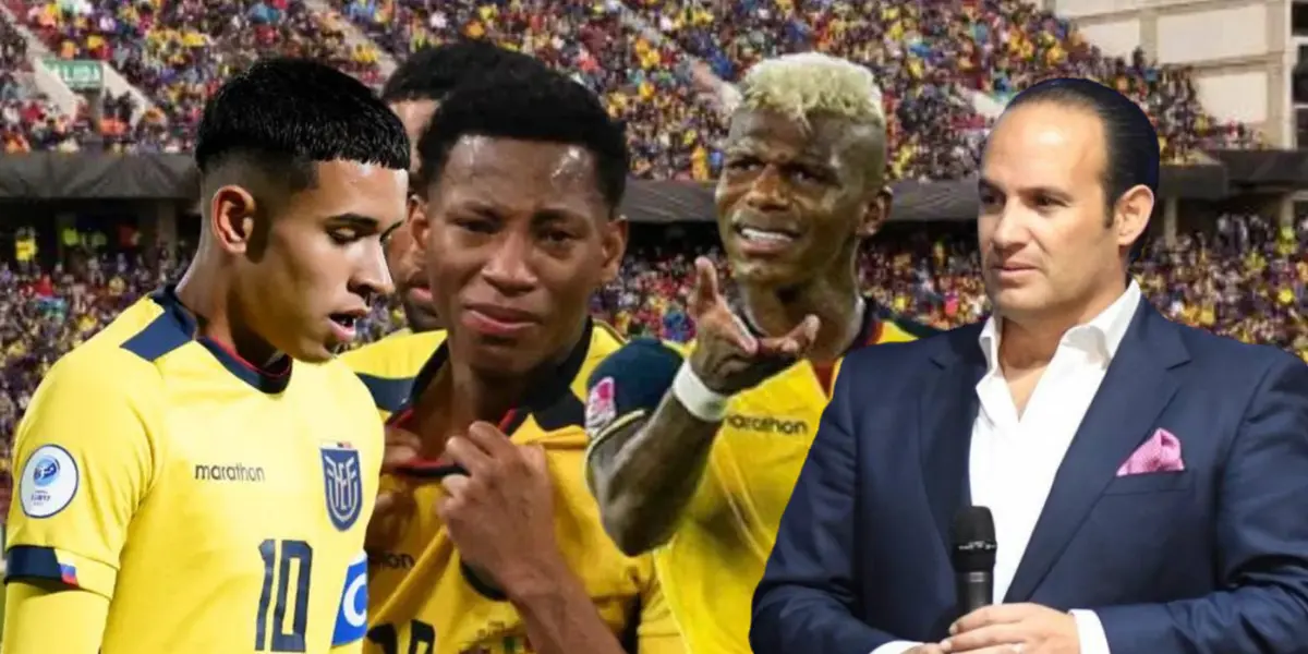 Kendry Páez arrepentido, Gonzalo Plata llorando, Arboleda enojado, Francisco Egas. Foto tomada de: Ecuavisa/FEF/La Tri