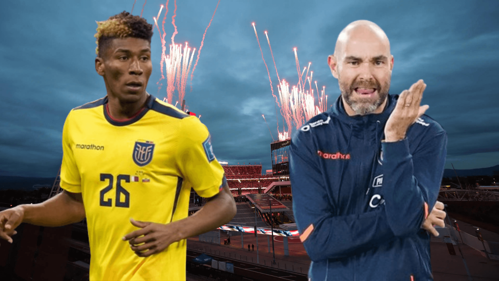 Kevin Rodríguez y Félix Sánchez (Foto tomada de: Copa América/Transfermarkt/El Canal del Fútbol)