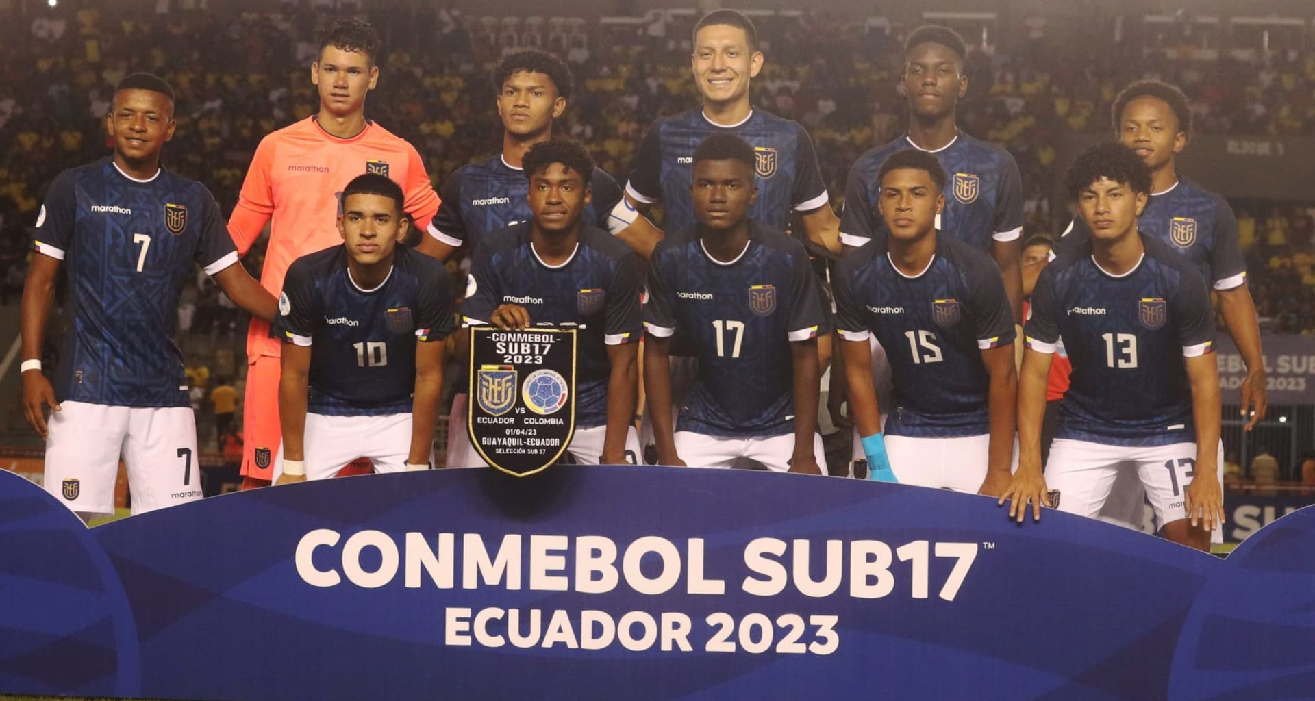 La Selección Ecuatoriana Sub-17 es primero en el grupo del Sudamericano, luego de ganar a Colombia