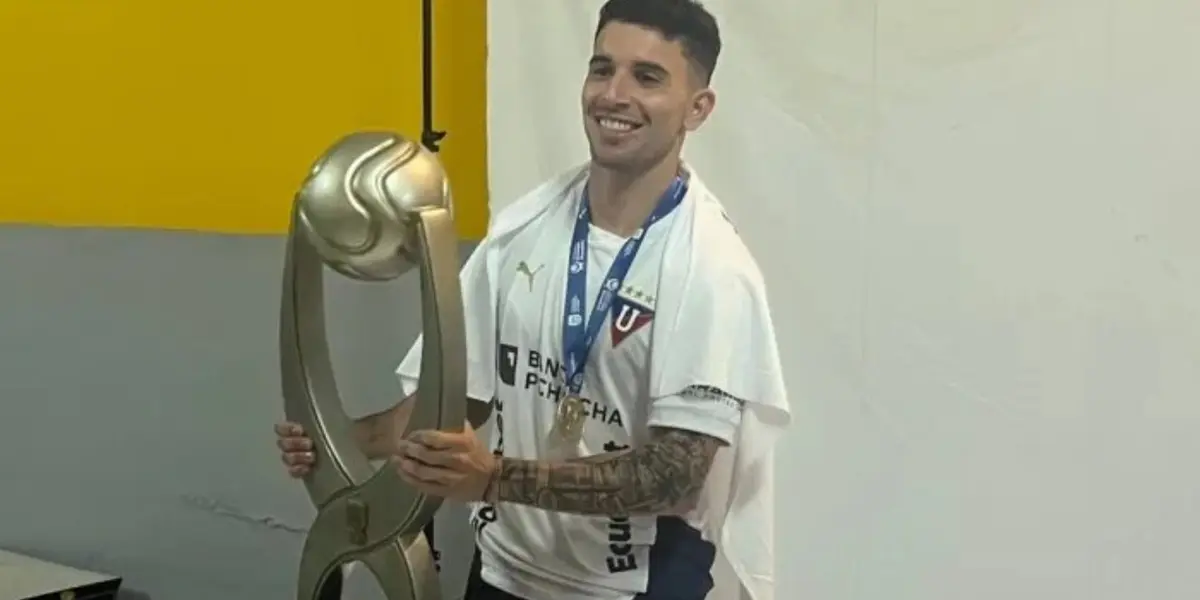 Lautaro Pastrán con la Supercopa / Foto tomada de: API