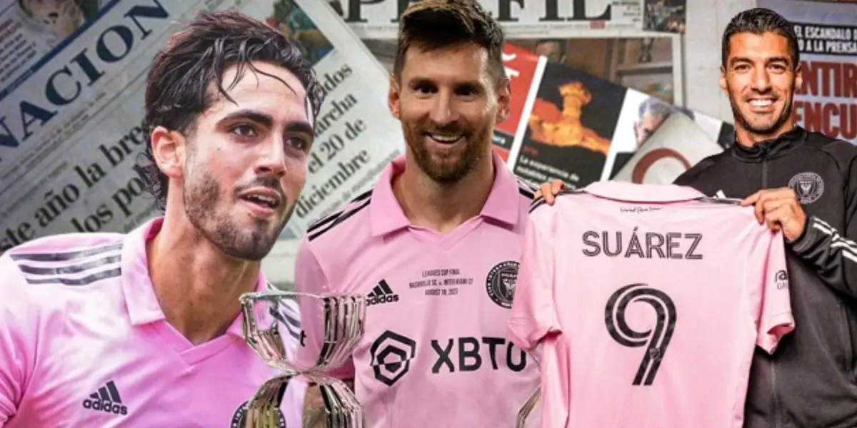 Leo Campana, Lionel Messi y Luis Suárez