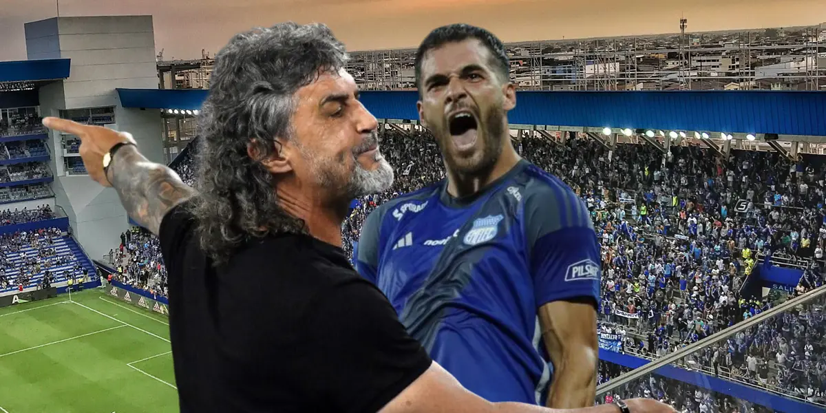Leonel Álvarez, Facundo Castelli. Foto tomada de: Emelec