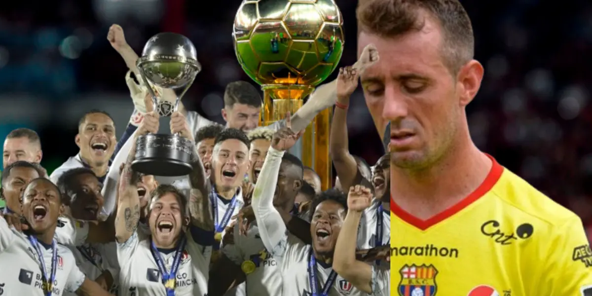 Liga de Quito campeón y Damián Díaz