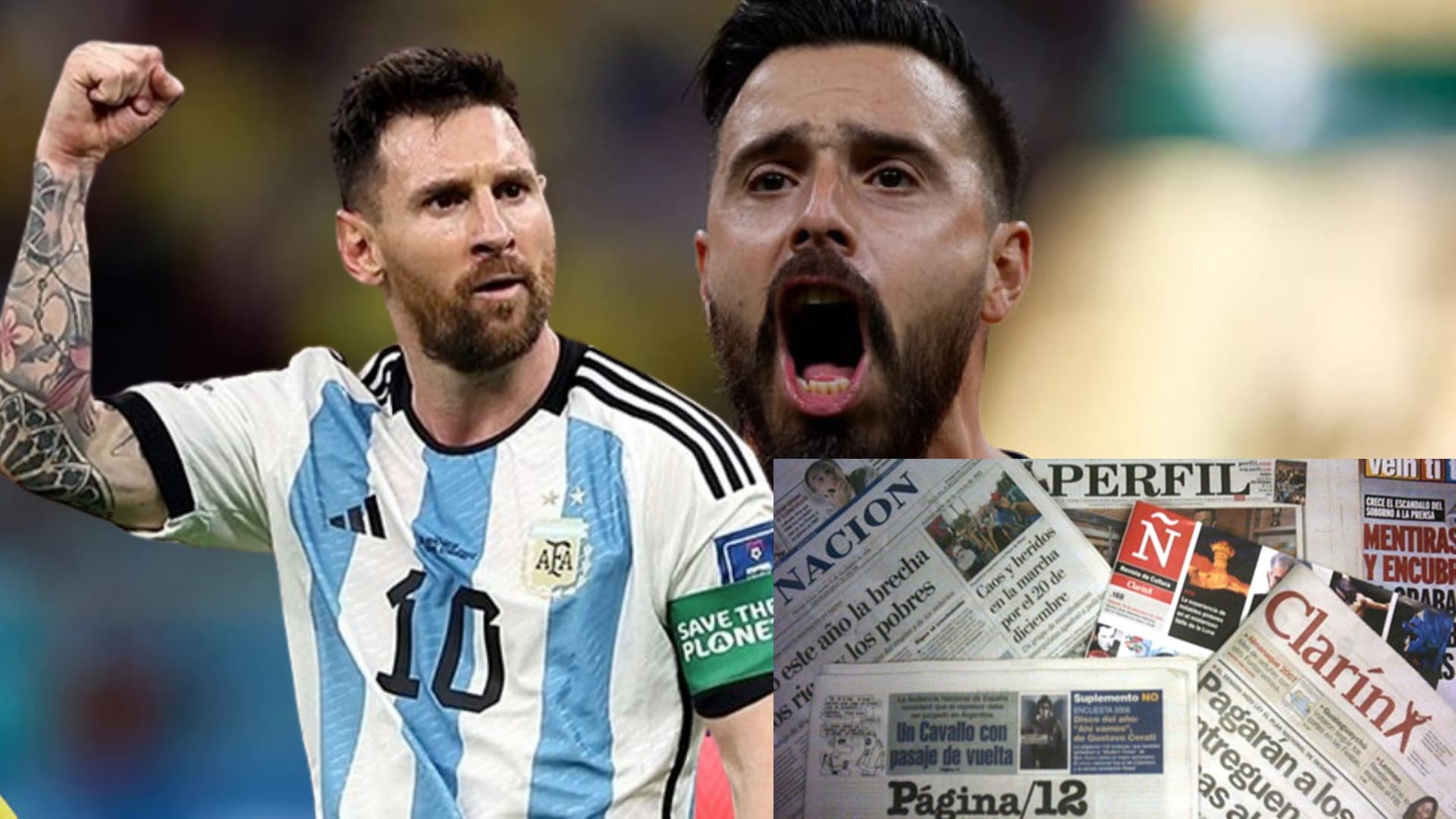 Lionel Messi y Hernán Galíndez