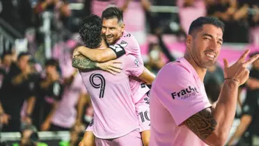 Luis Suárez, Leo Campana y Lio Messi