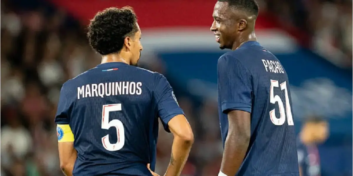 Marquinhos y William Pacho. Foto. Tribuna.com