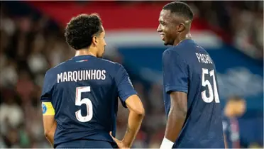 Marquinhos y William Pacho. Foto. Tribuna.com