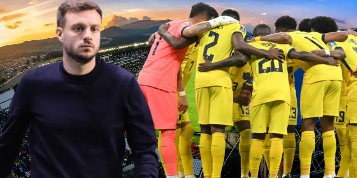 Martín Anselmi y Selección Ecuatoriana (Foto tomada de: Liga de Quito/API/AFP)