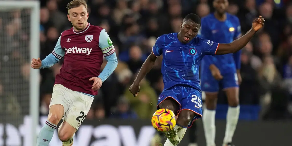 Moisés Caicedo contra West Ham / Foto tomada de: API