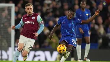 Moisés Caicedo contra West Ham / Foto tomada de: API